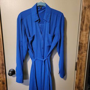Royal Blue Shirt Dress from Express